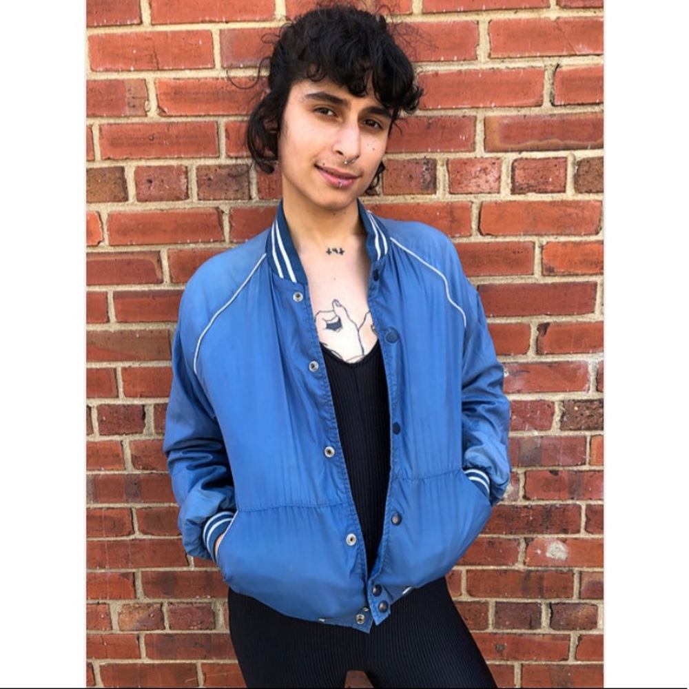Vintage distressed varsity jacket